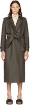 Thumbnail for your product : Harris Wharf London Grey Wool Trench Coat