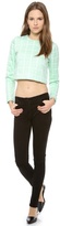 Thumbnail for your product : Alexander Wang T by Grid Jacquard Neoprene Longsleeve Top