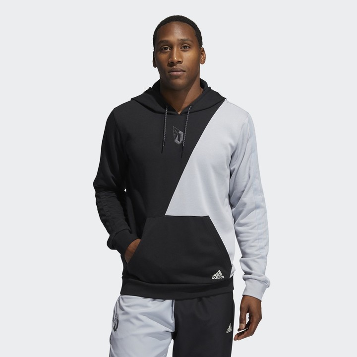 adidas Dame IMA Visionary Hoodie Halo Silver S Mens - ShopStyle