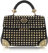Thumbnail for your product : Philipp Plein Black Leather Small Weapon Handbag