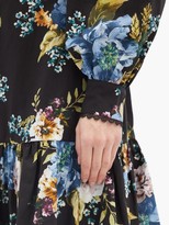 Thumbnail for your product : Erdem Rydal Carnation Bouquet-print Cotton Dress - Black Print