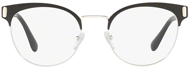 prada half rim glasses