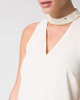 Thumbnail for your product : Le Château Embellished Chiffon Halter Neck Blouse