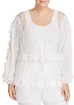 Thumbnail for your product : Lost Ink Plus Lost Ink Sheer Embroidered Mesh Jacket