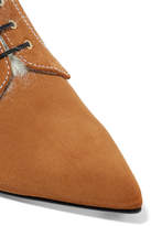 Thumbnail for your product : Loewe Shearling-lined Suede Ankle Boots - Light brown