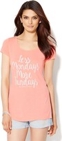 Thumbnail for your product : New York and Company "Less Mondays More Fundays" Tee