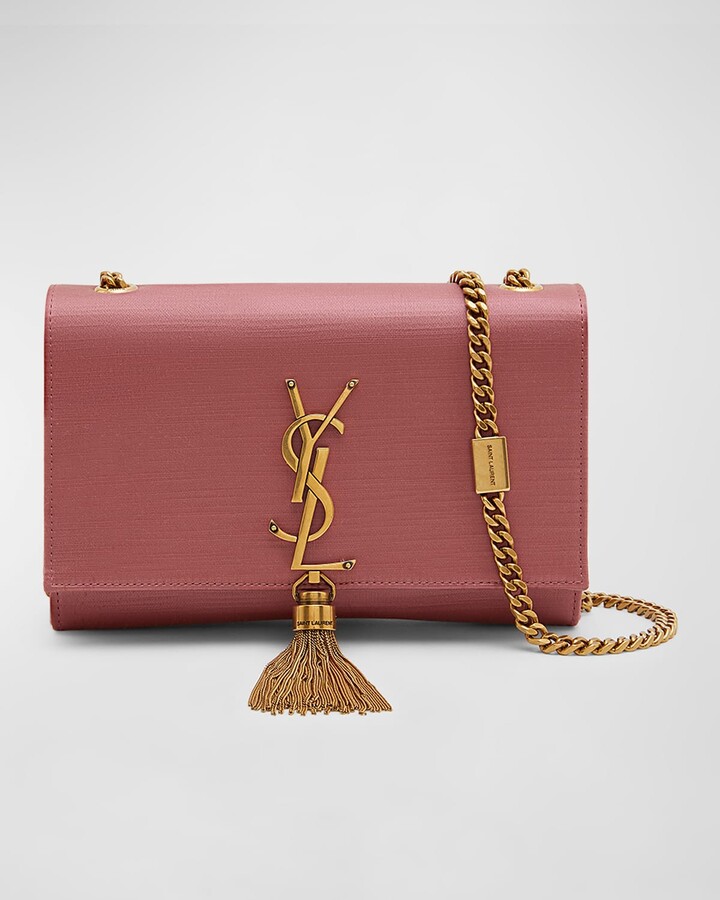 YSL Brown Barenia Tassel Crossbody Bag - Vintage Lux