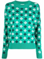 Thumbnail for your product : Barrie Flower Cashmere Jumper
