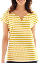 Thumbnail for your product : Liz Claiborne Short-Sleeve Textured Tee