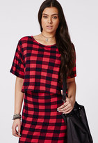 Thumbnail for your product : Missguided Size Checked Crop Top