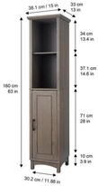 Thumbnail for your product : Teamson Home Russell Linen Bathroom Tower