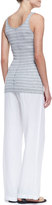 Thumbnail for your product : Vince Favorite Striped Tank, Gray/White