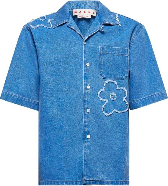 Marni Floral Detailed Short-Sleeved Buttoned Shirt