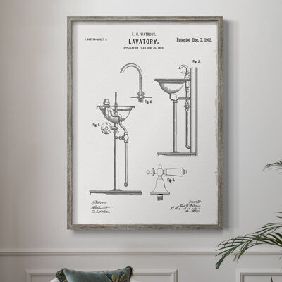 Williston Forge Vintage Sink II Framed Print - Solid Wood