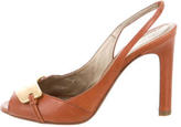 Thumbnail for your product : Diane von Furstenberg Leather Slingback Pumps