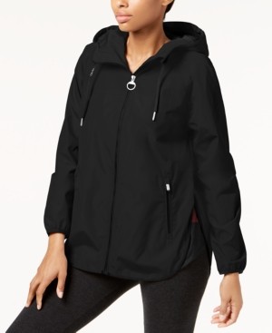 calvin klein performance colorblocked hooded down jacket