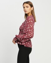Thumbnail for your product : Atmos & Here Atmos&Here - Women's Red Shirts & Blouses - Olivia Shirred Blouse - Size 8 at The Iconic