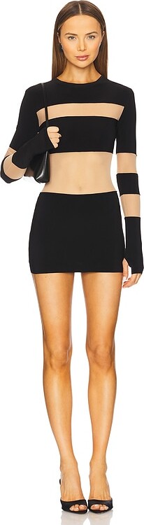 Norma Kamali Spliced Insert Pickleball Dress