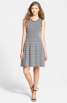 Thumbnail for your product : Charlie Jade Print Sweater Knit Fit & Flare Dress
