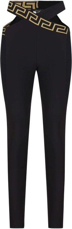 Versace Black Greca Neon Print Leggings - ShopStyle