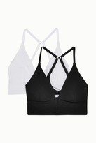 Thumbnail for your product : Skin Helen Set Of Two Organic Pima Cotton-blend Jersey Soft-cup Triangle Bras