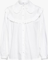 Thumbnail for your product : Saint Tropez Ivanka Frill Cotton Shirt, Bright White