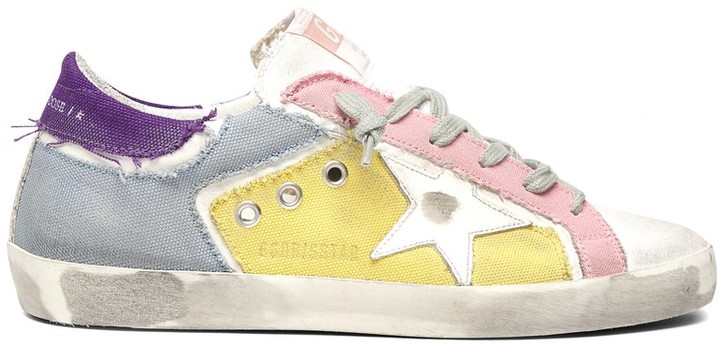 Golden Goose Superstar Sneaker In Multicolor Patch Canvas White Star Shopstyle