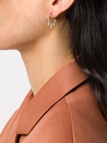 Thumbnail for your product : Dodo 9kt rose gold and silver small Bollicine hoop earrings