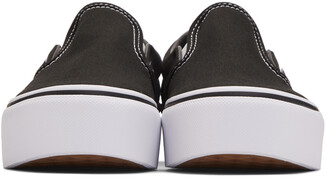 Vans Black Classic Slip-On Platform Sneakers