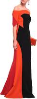 Thumbnail for your product : Antonio Berardi Off-the-shoulder Color-block Crepe And Cady Gown