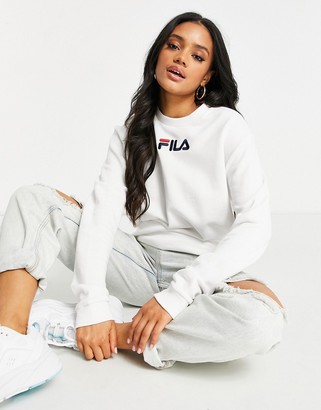 Fila large chest logo oversized sweatshirt in white exclusive to ASOS -  ShopStyle Jumpers & Hoodies