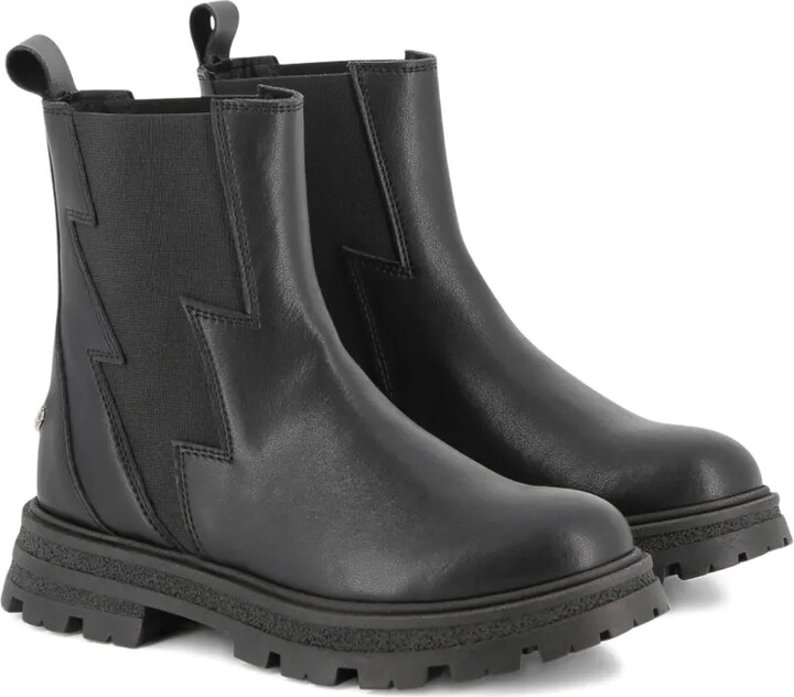 Zadig & Voltaire Kids Lightning Bolt Ankle Boots