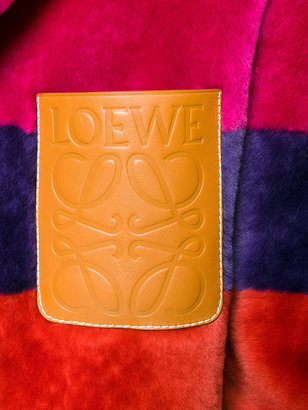 Loewe striped furry coat