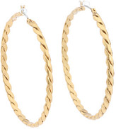 Thumbnail for your product : BCBGeneration Gold Twisted Hoop Core Earrings