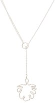 Thumbnail for your product : Oliver Bonas Palm Leaf Outline Lariat Silver Necklace