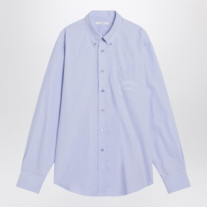 Givenchy Light Blue Button-Down Shirt In Cotton