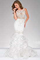 Thumbnail for your product : Jovani Beaded Long Mermaid Prom Dress 36991