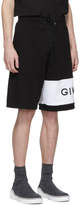 Thumbnail for your product : Givenchy Black Embroidered Logo Shorts