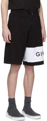 Givenchy Black Embroidered Logo Shorts