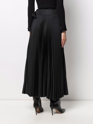 P.A.R.O.S.H. Tie-Fastening Pleated Maxi Skirt