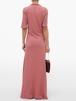 Thumbnail for your product : ALBUS LUMEN Point-collar Terry Cotton Shirt Dress - Pink