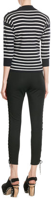 Alexander McQueen Skinny Pants with Lace-Up Detail