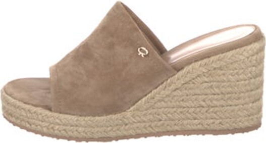 Gianvito Rossi Suede Espadrilles Neutrals Platform