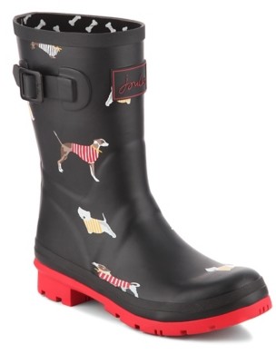 dog print rain boots