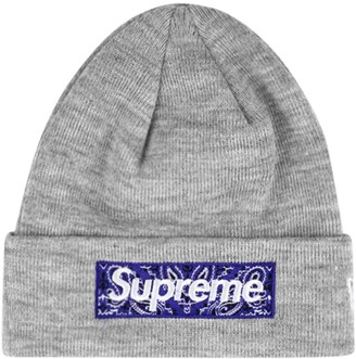 Supreme x New Era Box Logo knitted beanie - ShopStyle Hats