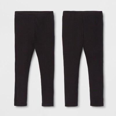Toddler Girls' 2pk Leggings Set - Cat & JackTM Black