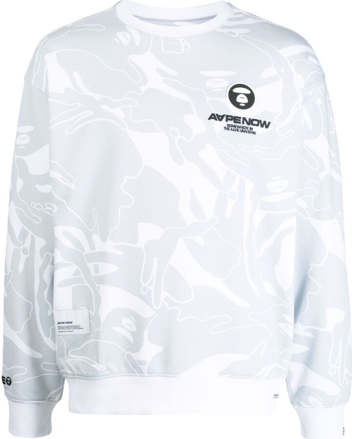 AAPE BY *A BATHING APE® Abstract-Print Crew-Neck Sweatshirt