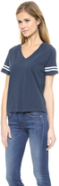 Thumbnail for your product : Mother The Cropped Varsity Tee