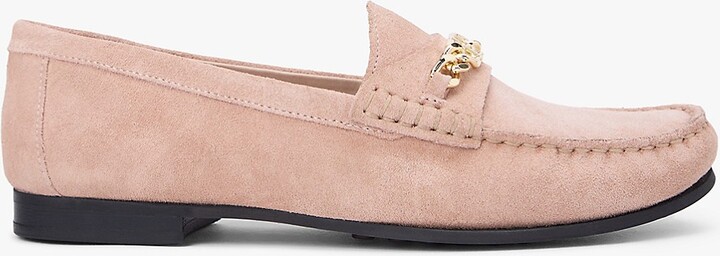 Tommy Hilfiger Women's Chain-Link Suede Loafer - Pink - US 6 / EU 36