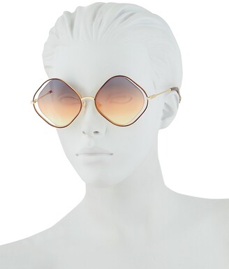 Chloé Poppy 57MM Diamond-Shape Sunglasses - ShopStyle
